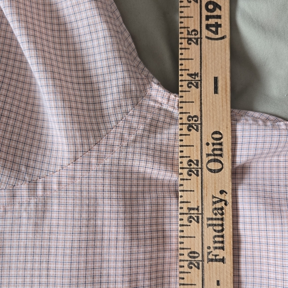 Dockers Iron Free Fitted Men's Orange Checkered Shirt - Picture 6 of 8